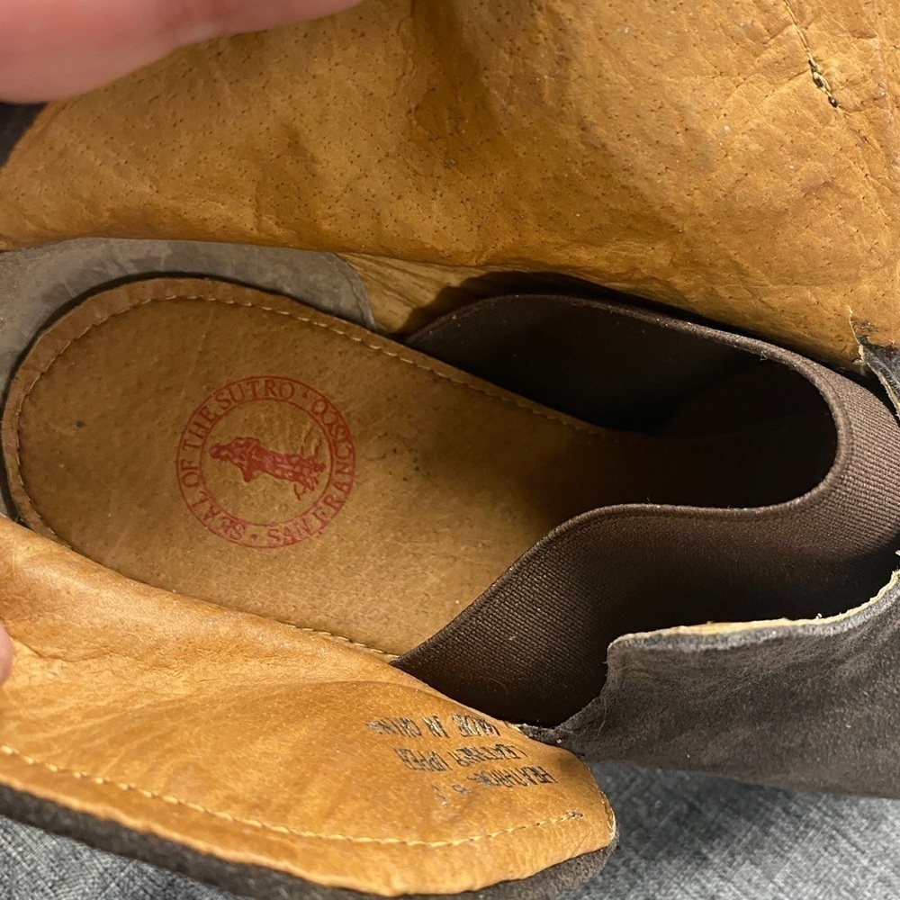 Sutro Seal of the Sutro San Francisco heeled booties leather suede womens shoes - Picture 6 of 10